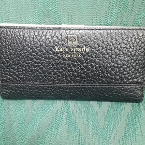 Kate Spade black leather wallet